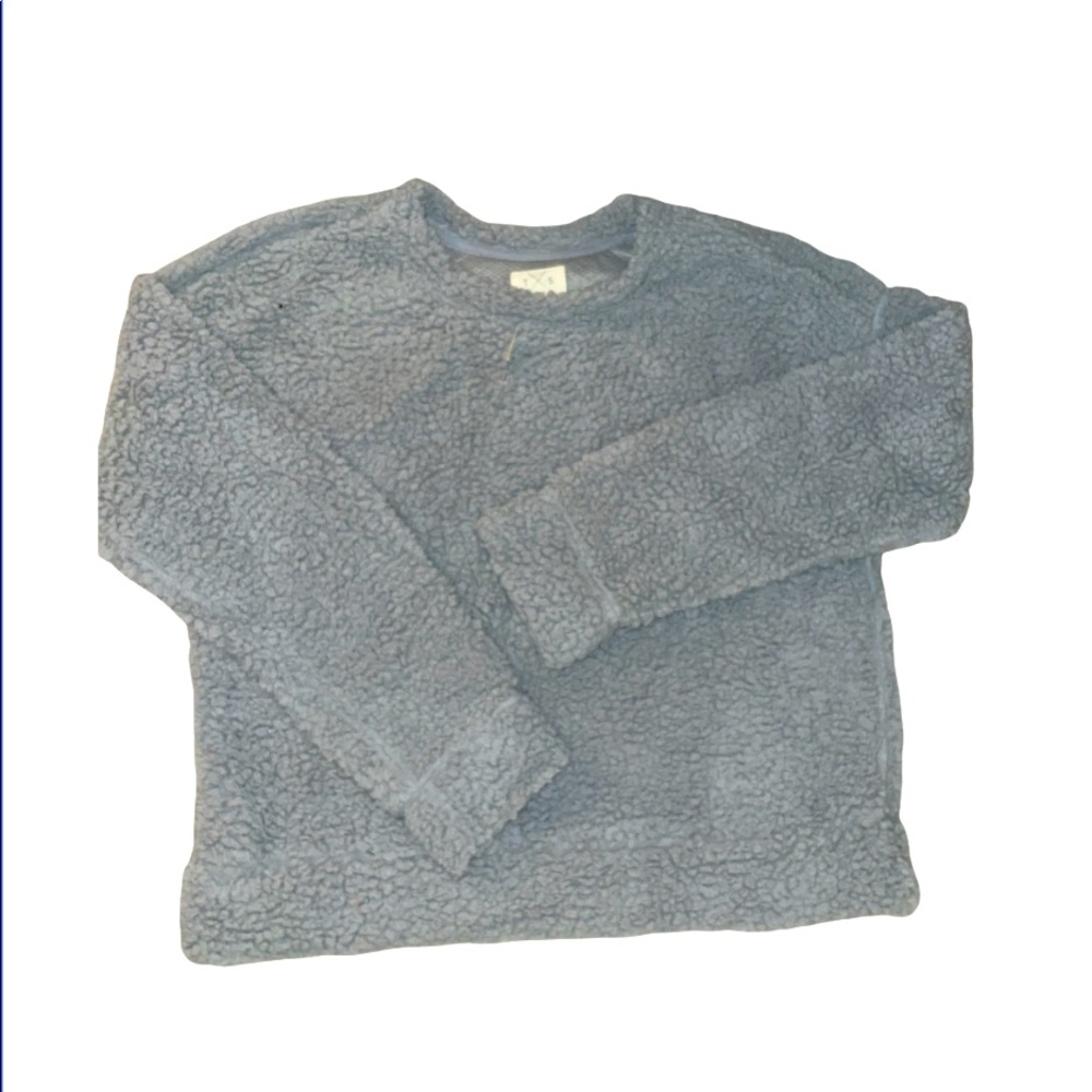 Light Grey Sherpa women’s sweater, unworn with tags.